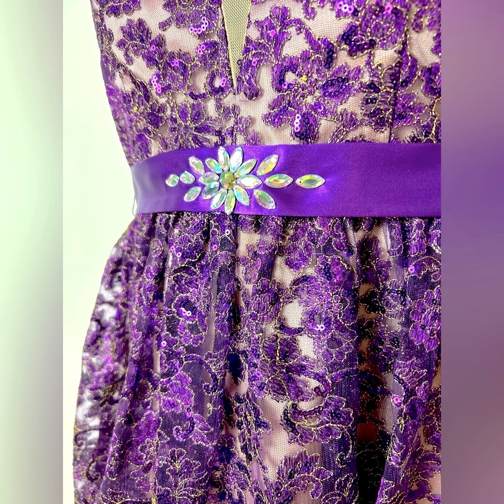 Roberta Formal Purple Strapless Dress - Picture 6 of 11
